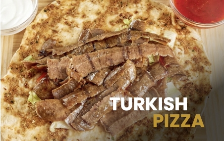 A hot & tasty Turkish pizza from Musas Doner